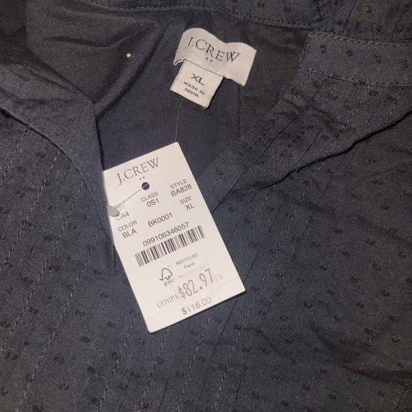 J Crew Factory .  Brand new! Pintuck midi dress. Clip dot pattern.Sz XL - Picture 6 of 6